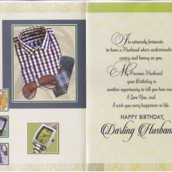 Happy Birthday Darling Husband Card