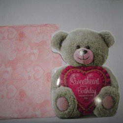Teddy Sweet Heart Birthday Card - Premium