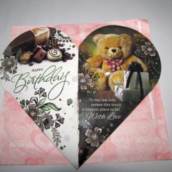 Happy Birthday - Heart Card With Love