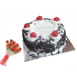 Black Forest Red Rose combo