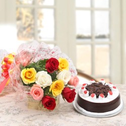 Cakes N Colorful Rose Bunch