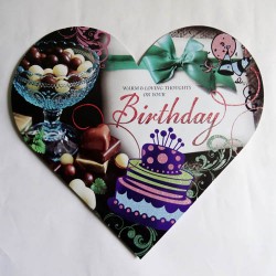 heart shaped Birthday greeting card 