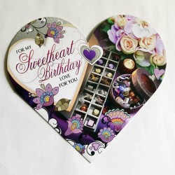 Heart shaped chocolate greeting card 