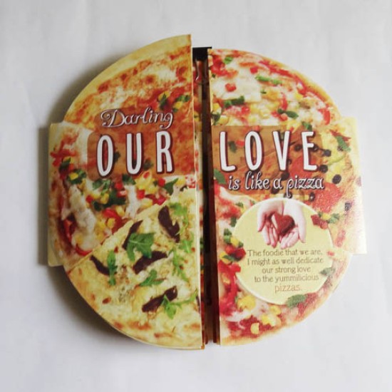 Pizza card love red rose bunch ferroro combo