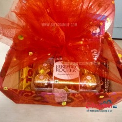 Premium Valentine  Chocolate Combo Basket